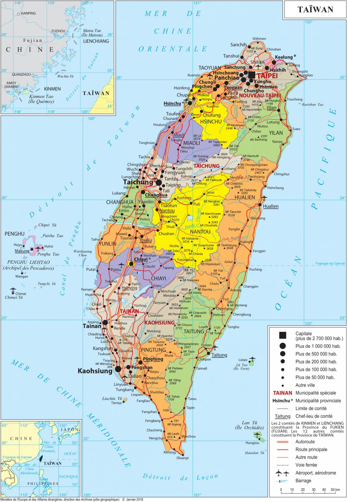 地図で見る台湾
